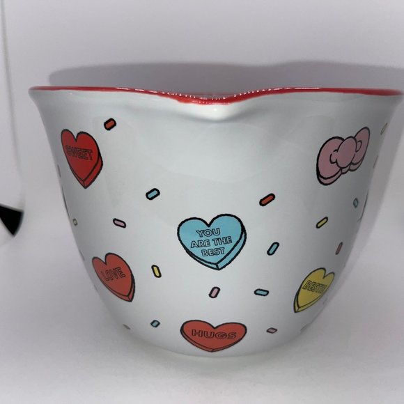 Hello Kitty Valentine\'s Day Love Large Ceramic Mixing Bowl NEW Sanrio 2024